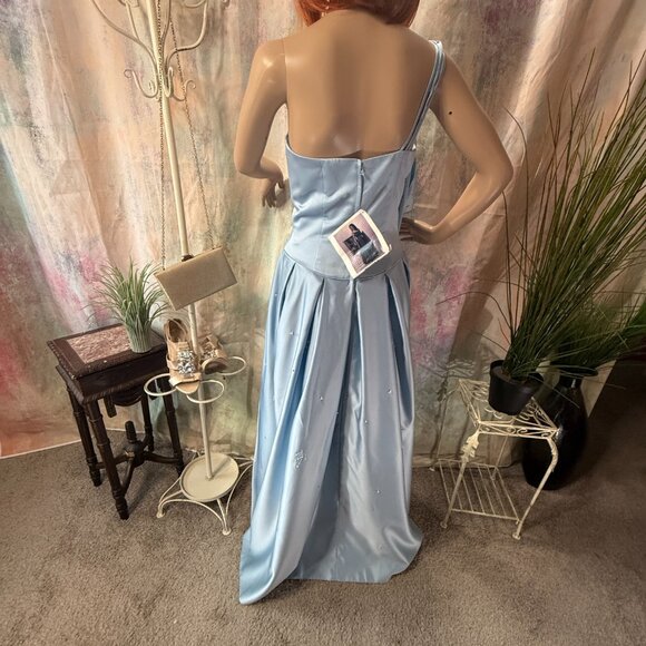 New📌Mary's Beaded Light Blue Formal - Prom - Bridesmaid Dress - Matching Scarf - Picture 2 of 16
